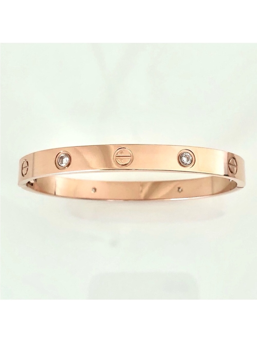 Generic Screw Bracelet with Screwdriver in Rose Gold with 4 Stones